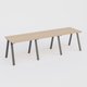 Table Keops Métal 420x120 cm de profondeur et hauteur 109 cm . Plateau épaisseur 25mm.