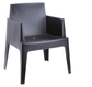 BAHAMAS-Fauteuil en polypropylène renforcé fibre de verre-Finition noir