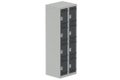 Vestiaire multicases, 2 colonnes L.60cm/8 cases, coffre gris clair/portes anthracite
