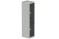 Vestiaire multicases, 1 colonne L.40cm/2 cases, coffre gris clair/portes anthracite