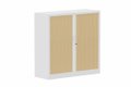 Armoire à rideaux H118xL120cm 2 tablettes