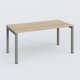 K3 Plateau droit 160x80 . Plateau Chêne naturel et pietement Aluminium
