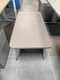Table basse 110 x 55 cm, plateau finition tortora et piét chrome