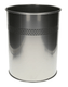 CORBEILLE RONDE  -DECOR AJOUREE -15L Argent métallisé 