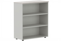 Armoire mélamine H102xL100cm sans portes, Finitions =Top de finition : Acacia / Corps d'armoire et tablettes: Aluminium