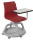 Chaise mobile LEAN coque polypropylène coloris rouge - T6