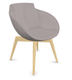 Fauteuil COCO tapissé Enduit intérieur Gris Clair / extérieur Gris Clair
