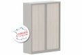 Armoire à rideaux H160xL120cm 3 tablettes
