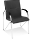 SWING fauteuil visiteur 4 pieds, vinyle VALENCIA coloris noir