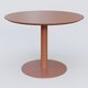 Table Basse Fashion Styl piètement colonne en métal et plateau bois. Plateau Brun cuivré (RAL 8004) et pietement Brun cuivré (RAL 8004).