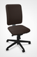 LUDO siège opérative synchrone réglable en profondeur, tissu BONDAI coloris marron, structure nylon noir