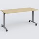 Table abattante gamme Design 160*70 cm. Plateau Chêne clair et pietement Aluminium.