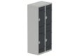 Vestiaire multicases, 2 colonnes L.80cm/4 cases, coffre gris clair/portes anthracite