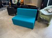 Chauffeuse 2 places longueur 90 cm tissu step bleu