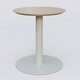 Table Basse Fashion Styl piètement colonne en métal et plateau bois. Plateau Chêne et pietement Gris (RAL 7038).