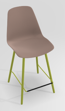 CHAISES ET TABOURETS - Pour tables hauteur 90 cm - PETALE Chaise haute L.46xP.51.5xH.101.5cm-hauteur assise 65.5cm
