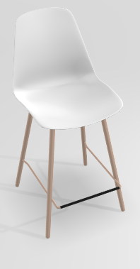 CHAISES ET TABOURETS - Pour tables hauteur 90 cm - PETALE Chaise haute L.46xP.51.5xH.101.5cm-hauteur assise 65.5cm