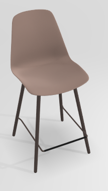 CHAISES ET TABOURETS - Pour tables hauteur 90 cm - PETALE Chaise haute L.46xP.51.5xH.101.5cm-hauteur assise 65.5cm