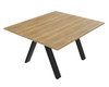 X3 Table de réunion rectiligne L140xP120cm. Plateau Chêne naturel et piètement Noir.