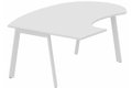 Plan compact 90° manager 190 x 141 x 104 x 60 cm, plateau blanc, structure blanc
