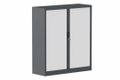 Armoire à rideaux H135xL120cm 2 tablettes