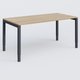 Bureau droit gamme K3 160-80 cm hauteur réglable. Plateau Chêne naturel et pietement Anthracite.