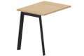 K8 Retour direct 120x60 sur pied- Finitions : PLATEAUX: HETRE (HE) / PIETEMENTS: NOIR (NR)
