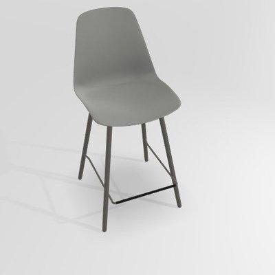 CHAISES ET TABOURETS - Pour tables hauteur 90 cm - PETALE Chaise haute L.46xP.51.5xH.101.5cm-hauteur assise 65.5cm