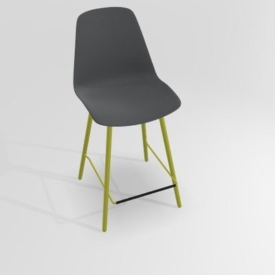 CHAISES ET TABOURETS - Pour tables hauteur 90 cm - PETALE Chaise haute L.46xP.51.5xH.101.5cm-hauteur assise 65.5cm