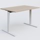Module droit gamme Pure 120-80 cm. Plateau Acacia et pietement Blanc.