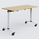 Table abattante gamme Arca 120-60 cm. Plateau Chêne clair et pietement Blanc.