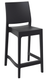NEW YORK -Chaise Bar Haut.65cm en polypropylène renforcé fibre de verre-Finition noir