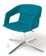Melody - Fauteuil Pietement étoile Alu poli (CH). Tissu Int Step (L02) - Tissu Ext Step (L02)