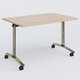 Table abattante gamme Arca 120-80 cm. Plateau Hêtre et pietement Chrome.