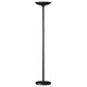 SCOOP Lampadaire LED LED à éclairage indirect, vasque en émail blanc, interrupteur/variateur sur le mât, noir