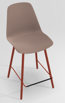 CHAISES ET TABOURETS - Pour tables hauteur 90 cm - PETALE Chaise haute L.46xP.51.5xH.101.5cm-hauteur assise 65.5cm