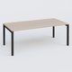 K3 Plateau droit 200x100 . Plateau Acacia et pietement Noir Mat