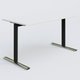 Module droit gamme Pure 140-70 cm. Plateau Blanc et pietement Noir/Chrome.
