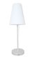 CUP MINI Lampe abat jour forme conique tissu BLANC pietement fin - dotèe d'une prise USB