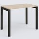 K3 Plateau droit 100x60 pieds fixe. Plateau Hêtre et pietement Noir Grainé.