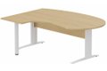 K1 Voile de fond Bois-  Plan compact 90° asymétrique Manager 190x141x104/60cm sur pied de soutien - retour à gauche