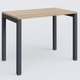 K3 Plateau droit 100x60 pieds fixe. Plateau Chêne naturel et pietement Anthracite.