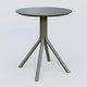 Table Basse Fashion Styl piètement 4 branches en métal et plateau bois. Plateau Carbon Grey et pietement BG.