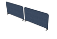 Kit de 2 panneaux-écrans STANDARD H.45cm , transversaux pour Bench L.80cm, coloris BLEU CLAIR pinces ALUMINIUM