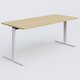 Module droit gamme Pure 180-80 cm. Plateau Chêne clair et pietement Blanc.