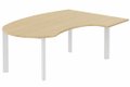 K7- Plan compact 90° asymétrique Manager 190x141x104/60cm sur pied de soutien - retour à droite