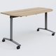 Module d'extrémité pour table abattante gamme Arca 145-70 cm. Plateau Chêne naturel et pietement Aluminium.