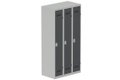 Vestiaire industrie propre 3 portes (serrure 2 clés) H180xL90xP50cm coffre gris clair/ porte(s) anthracite