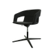 Melody - Fauteuil Pietement étoile Alu poli noir (A). Tissu Int Synergy (S17) - Tissu Ext Synergy (S17)