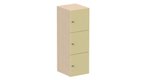 Meuble à cases H.137xL.45xP.50cm - 3 cases H43cm. portes pleine. serrure à clé